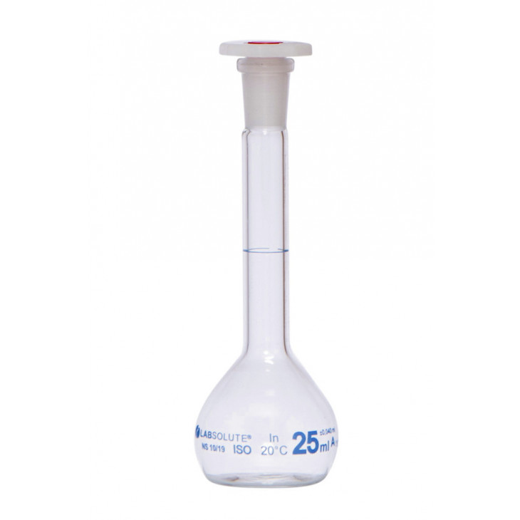 FIOLE JAUGEE VERRE CLAIR CL.A BOUCHON EN PE CN10/19 25ML