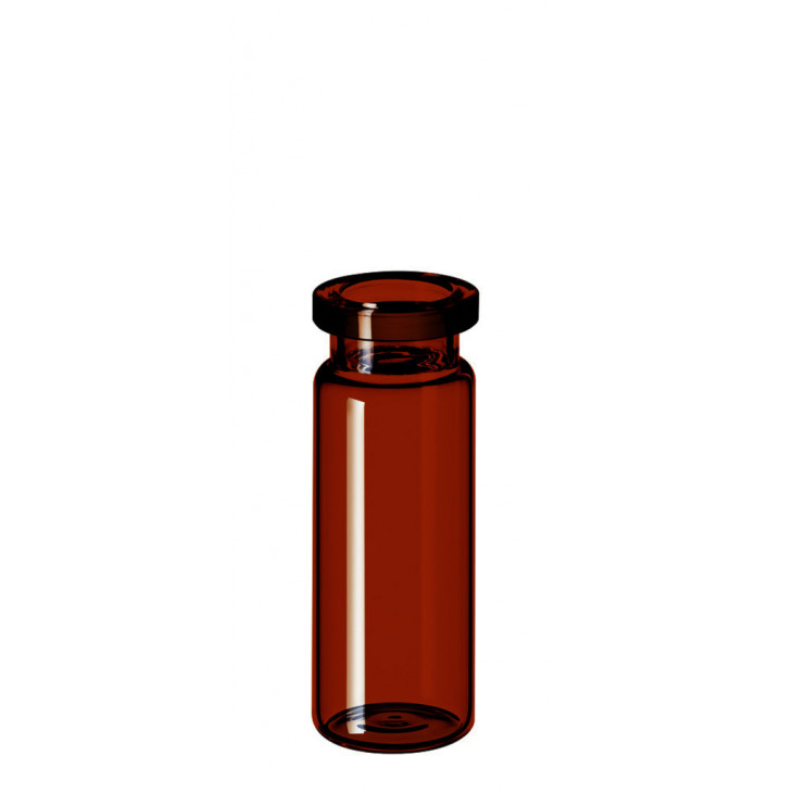 FLACON A SERTIR BRUN DN20 A FOND PLAT 10ML - X100