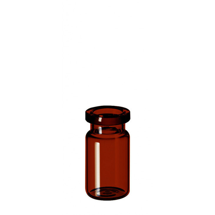 FLACON A SERTIR BRUN DN20 A FOND PLAT 5ML - X100