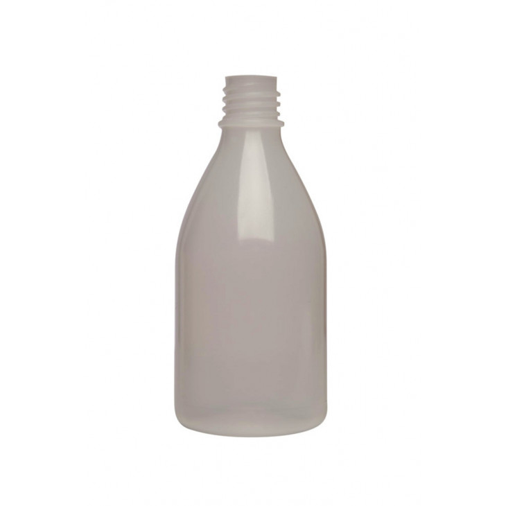 FLACON ROND COL ETROIT PEBD CLAIR GL18 100ML