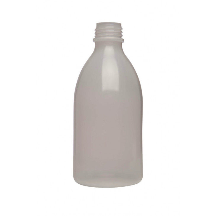 FLACON ROND COL ETROIT PEBD CLAIR GL25 250ML