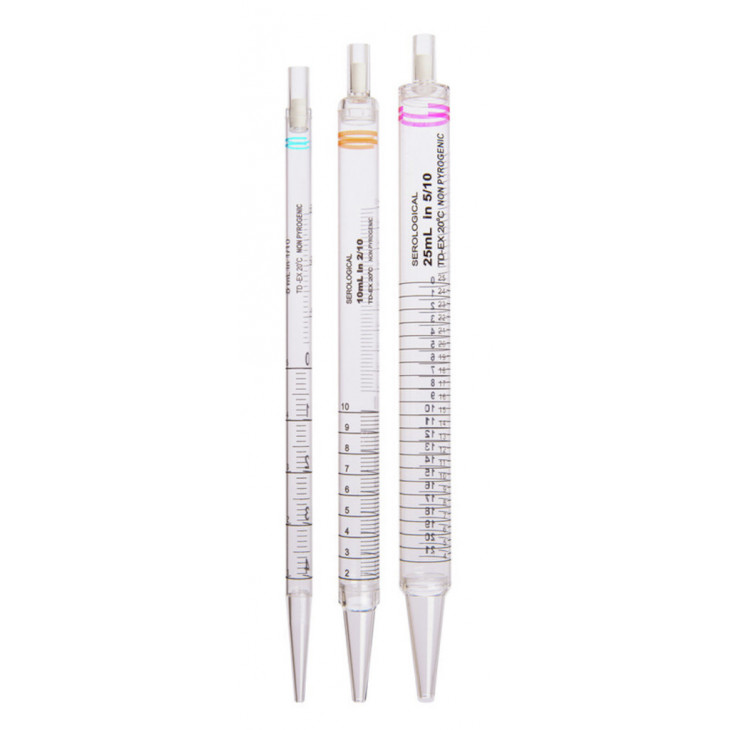 PIPETTE SEROLOGIQUE COURTE PS STERILE ORANGE 10ML - PACK 150