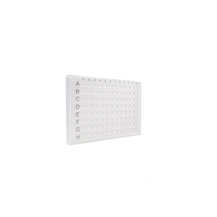 PLAQUE PCR 96 PUITS DEMI-JUPE TRANSPARENT - X50