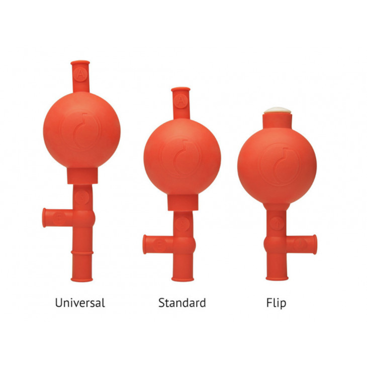 POIRE A PIPETER STANDARD CAOUTCHOUC NATUREL ROUGE