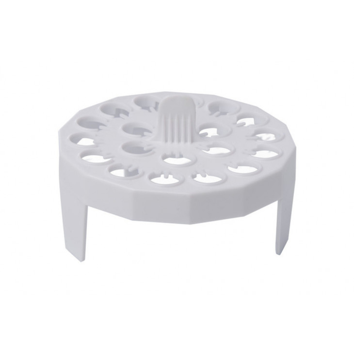PORTOIR FLOTTANT ROND EN PP BLANC POUR 20 TUBES 1,5/2ML X4