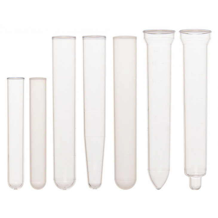 TUBES A ESSAI EN PP JETABLE FOND ROND 12ML - X2000