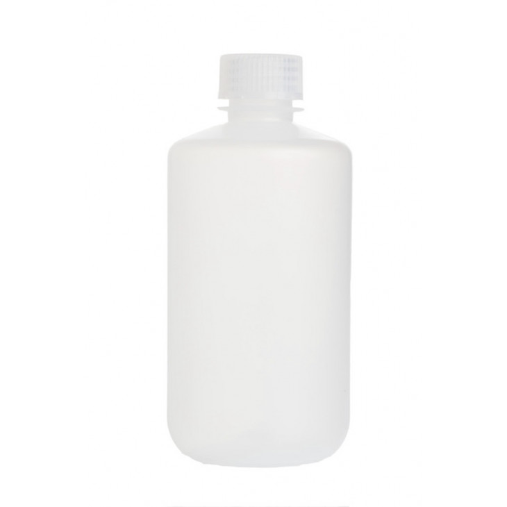 FLACON PLASTIQUE ROND COL ETROIT PP CLAIR 125ML -X12