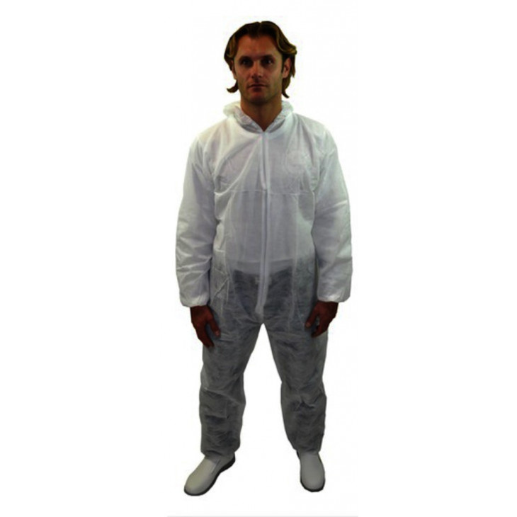 COMBINAISON PP BLANCHE CAPUCHE CAT.1 - TAILLE XL - X25