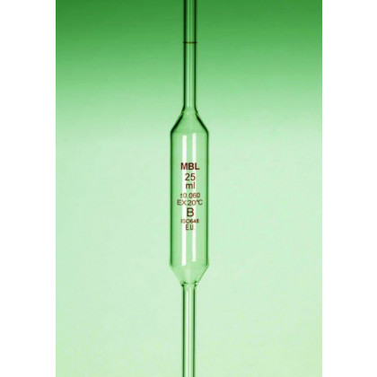 PIPETTE JAUGEE MBL VERRE 1 TRAIT CLASSE B 100ML-PAR 2