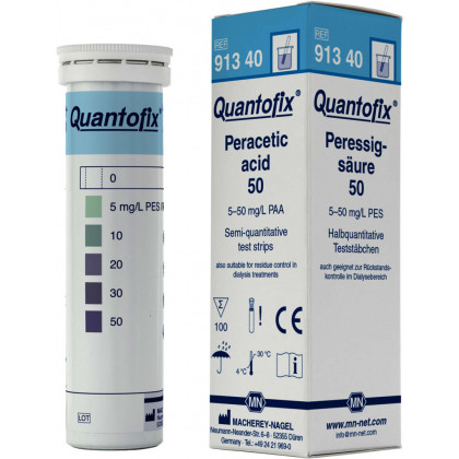 QUANTOFIX ACIDE PERACETIQUE 0-50MG/L - 100 BANDELETTES
