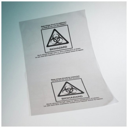 SACS AUTOCLAVABLES 600 X 780MM 33L 134'C BIOHAZARD -PAR X500