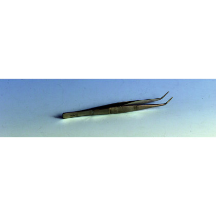 PINCES BRUCELLES EN INOX A PINCES COURBES - L.140MM