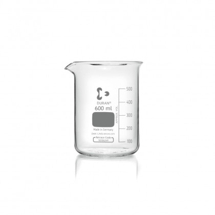 BECHER FORME BASSE VERRE DURAN GRADUE A BEC 600ML - PACK 10