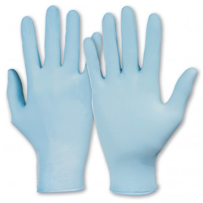 GANTS NITRILE DERMATRIL BLEUS P L.270MM T.L-10 BOITES DE 50