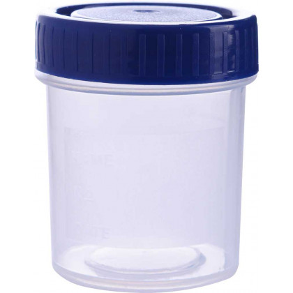 POT D'ECHANTILLONAGE ASEPTIQUE 200ML - BOUCHON BLEU - X 150