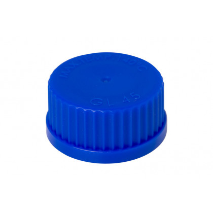 BOUCHON A VIS GL45 EN PP BLEU AVEC JOINT A LEVRE