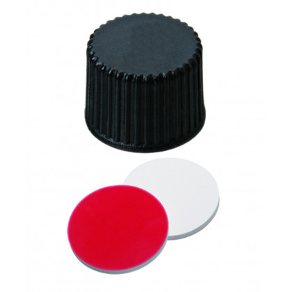 BOUCHON A VIS PP NOIR PLEIN DN8 SILICONE/PTFE - X100