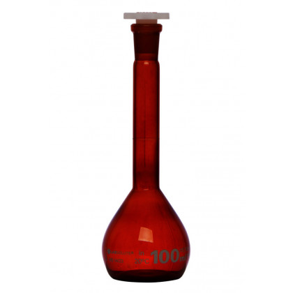 FIOLE JAUGEE VERRE BRUN CL.A BOUCHON PE CN14/23 100ML - X2