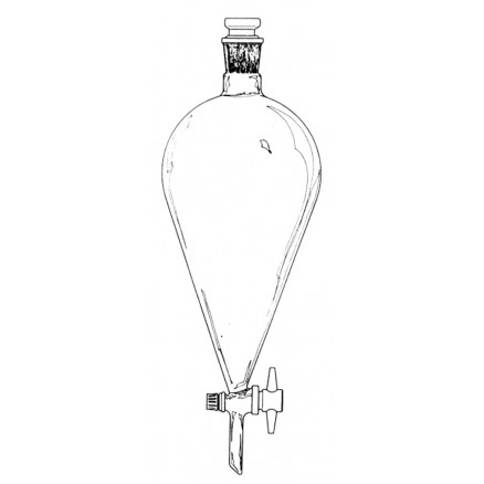 AMPOULE A DECANTER FORME POIRE ROBINET TEFLON-250ML