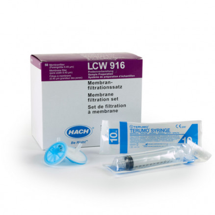 KIT DE FILTRATION A MEMBRANE 0.45UM HACH LCW916 - 50 PIECES