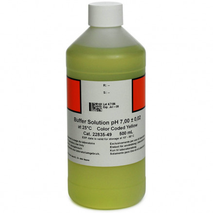 SOLUTION PH 7 COLOREE JAUNE HACH 2283549 - 500ML