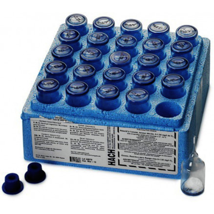 REACTIF OZONE ACCUVAC 0-1,5 MG/L HACH 2518025 - 25 TESTS