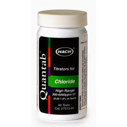 BANDELETTES CHLORURE QUANTAB 300-6000MG/L - BOITE DE 40