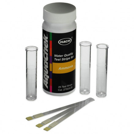 BANDELETTES AMMONIAC 0-6.0MG/L HACH 2755325 - PACK 25 TESTS