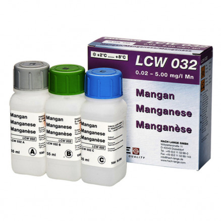 KIT REACTIFS MANGANESE 0,2-5 / 0,02-1MG/L LCW032 - PACK 50