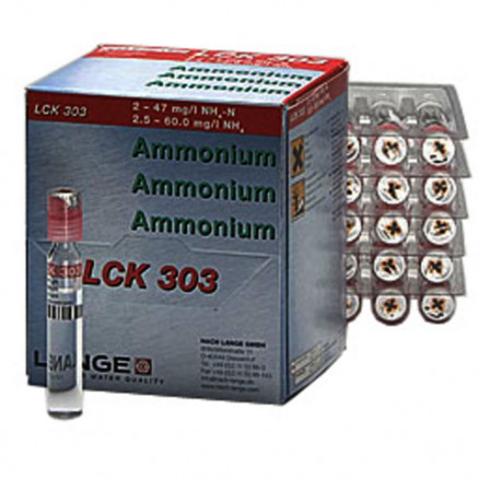 TEST EN CUVE AMMONIAC 2-47MG/L LCK303 - PACK DE 25