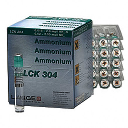 TEST EN CUVE AMMONIUM 0,015-2,0MG/L LCK304 - PACK DE 25