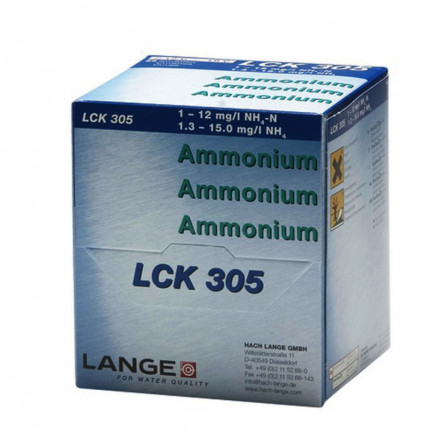 TEST EN CUVE AMMONIAC 1-12MG/L LCK305 - PACK DE 25
