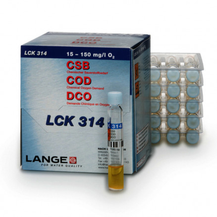 TEST EN CUVE DC0 15-150 MG/L LCK314 - PACK DE 25