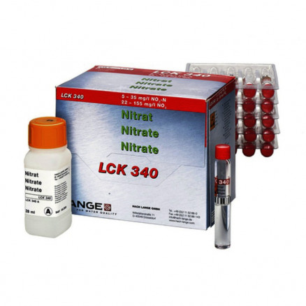 TEST NITRATE 5-35 MG/L NO3-N HACH LCK340 - PACK 25