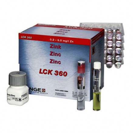 TEST EN CUVE ZINC 0,2-6 MG/L LCK360 - PACK DE 24