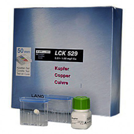 TEST EN CUVE CUIVRE 0,01-1MG/L LCK529 - PACK DE 20