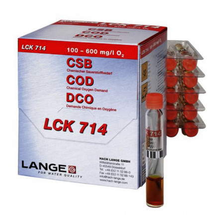 TEST EN CUVE DCO 100-600 MG/L LCK714 - PACK DE 25