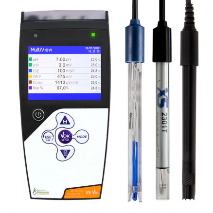 MULTI-PARAMETRE HUMEAU REVIO EN KIT + SONDES PH/COND/OXY