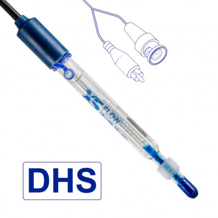 ELECTRODE PH HUMEAU FLOW EN VERRE + TEMP. - DHS