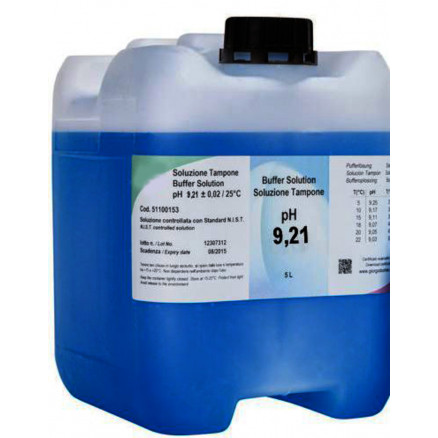 SOLUTION TAMPON PH 9,21 HUMEAU BLEUE CERTIFIEE NIST - 5L