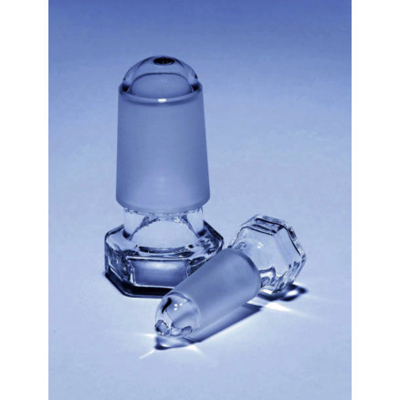 BOUCHON CREUX EN VERRE TETE HEXAGONALE CN19/26 - PACK 10