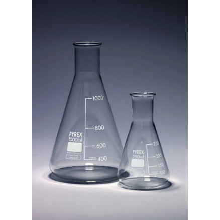 FIOLE CONIQUE COL ETROIT EN VERRE PYREX 200ML  PAR 10