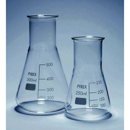 FIOLE CONIQUE COL LARGE PYREX 50ML-X10