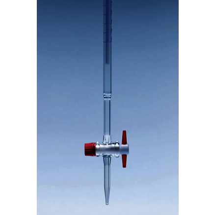 BURETTE PYREX VERRE CLASSE AS SB CLE PTFE 1/20 10ML