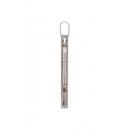 THERMOMETRE EN VERRE AVEC ETUI 0 +120C +/-1C ARMATURE INOX