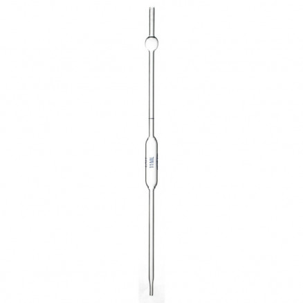 PIPETTE A LAIT EN VERRE 2 TRAITS JAUGEE 10ML