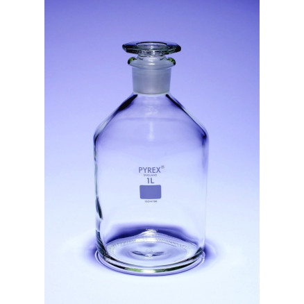 FLACON EN VERRE PYREX BOUCHON COL RODE 500ML CN24/29 -X10