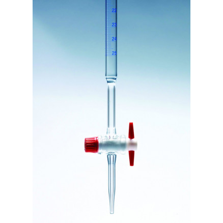 BURETTE MBL VERRE CLASSE B CLE PTFE 1/10 25ML