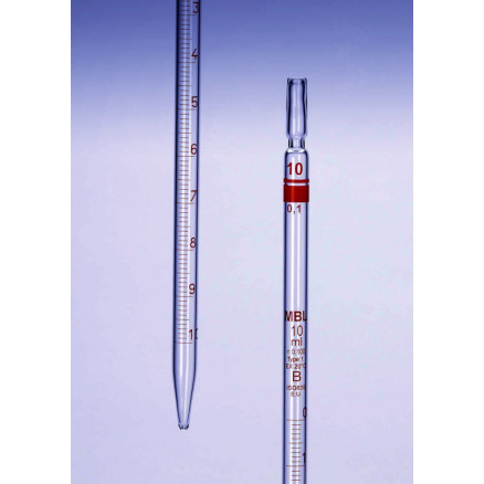 PIPETTE GRADUEE MBL VERRE TYPE 1 CLASSE AS 10ML-PAR 2