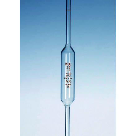 PIPETTE JAUGEE MBL VERRE 1 TRAIT CLASSE AS 2ML-PAR 2